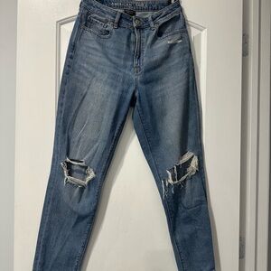 American Eagle Outfitters Women's Ripped Blue Skinny Jeans